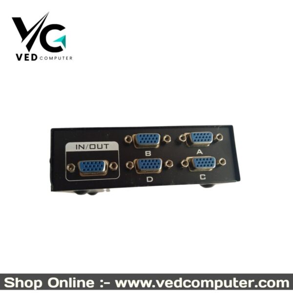 4-Port VGA Switch | High-Resolution 1920x1440 | 1-Year Warranty - Image 3