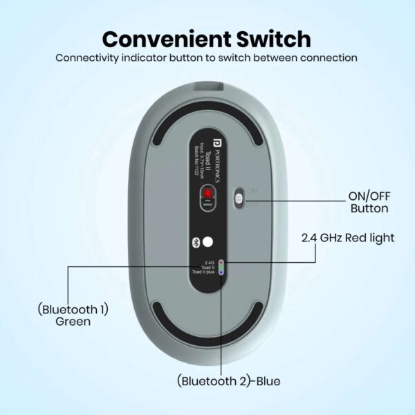 Portronics Toad II Bluetooth Mouse – Wireless Precision & Ergonomic Comfort - Image 2