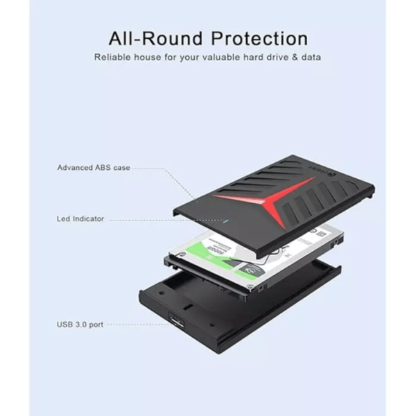 USB 3.0 HDD/SSD Portable External Enclosure - Image 2