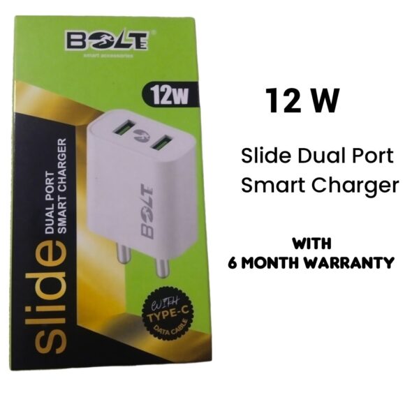 Bolt Dual Port Smart Charger-12W